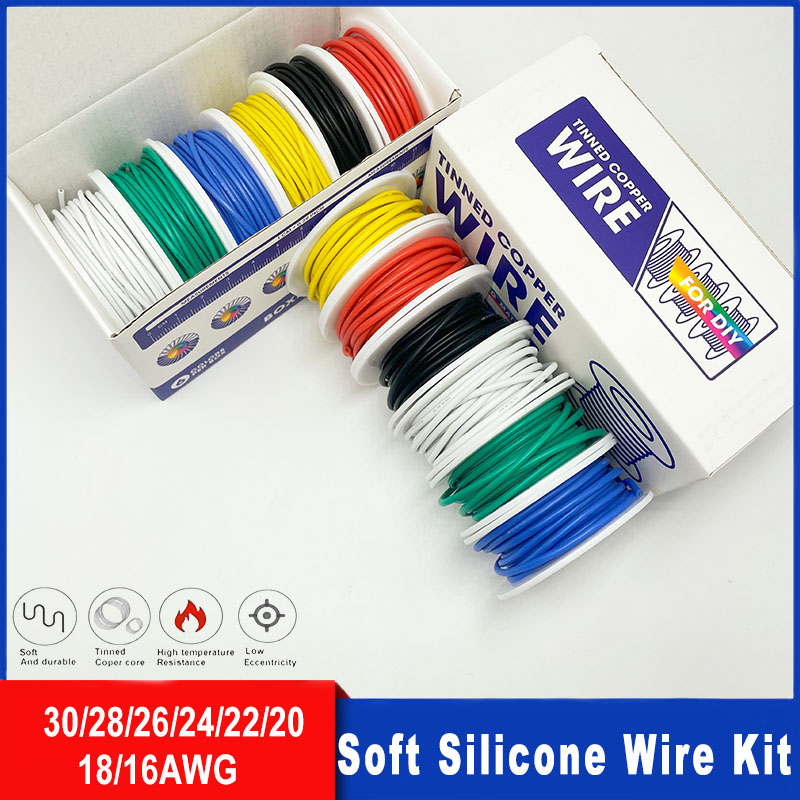Science Project Kit - Weiches Silikondraht-Set, 16 AWG, 18 AWG,